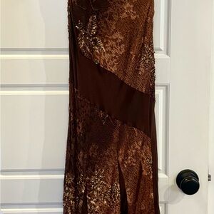 Chic Brown Evening Gown